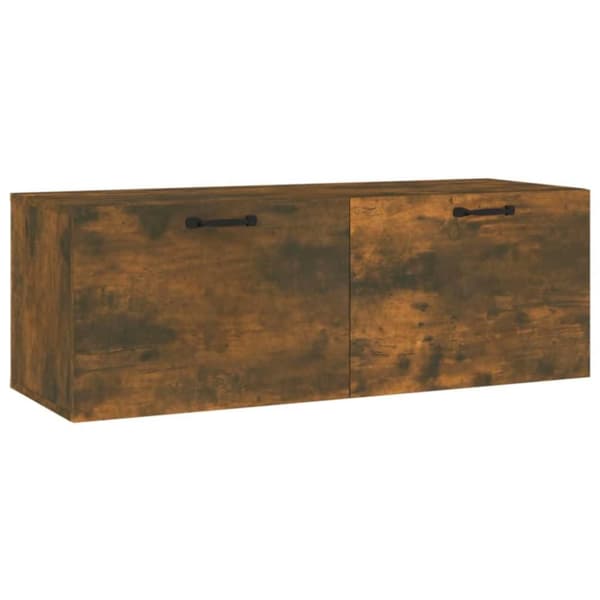 vidaXL Veggskap røkt eik 100x36,5x35 cm konstruert tre