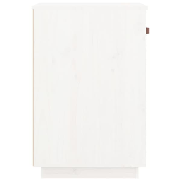 vidaXL Skrivbordsskåp vit 40x50x75 cm massiv furu