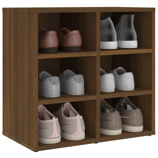 vidaXL Skoskap 2 stk brun eik 52,5x30x50 cm