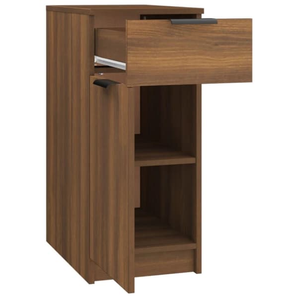 vidaXL skrivebord 33,5x50x75 cm konstrueret træ brun egetræsfarve