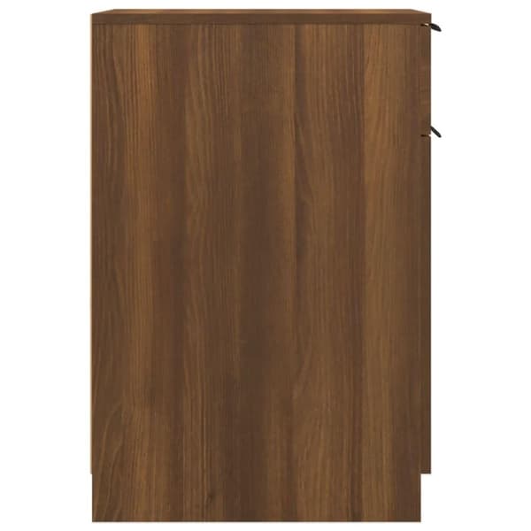 vidaXL skrivebord 33,5x50x75 cm konstrueret træ brun egetræsfarve