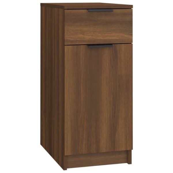 vidaXL skrivebord 33,5x50x75 cm konstrueret træ brun egetræsfarve