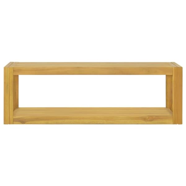 vidaXL Seinäkiinnitettävä kylpyhuoneen kaappi 110x45x35cm täysi tiikki
