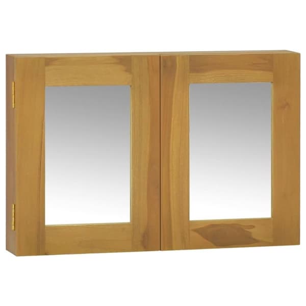 vidaXL spejlskab 60x10x40 cm massivt teaktræ