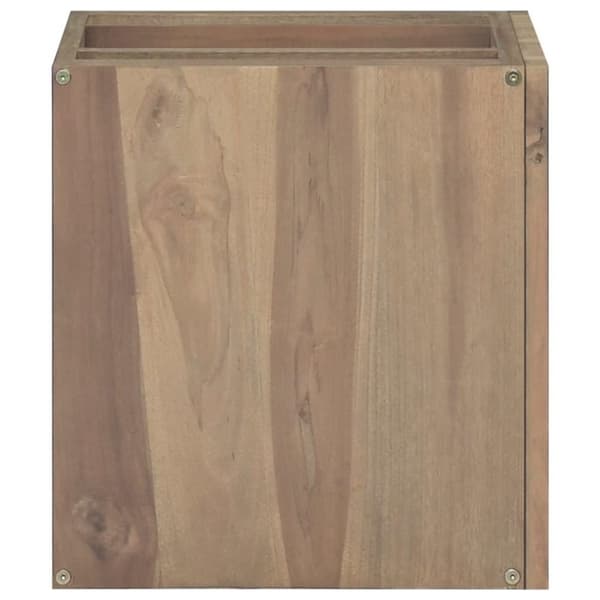 vidaXL væghængt badeværelsesskab 46x25,5x40 cm massivt teaktræ