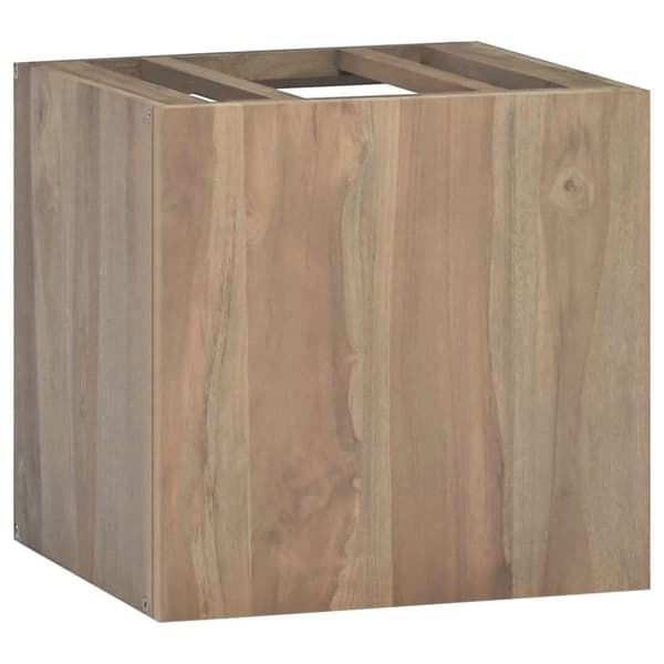 vidaXL væghængt badeværelsesskab 46x25,5x40 cm massivt teaktræ