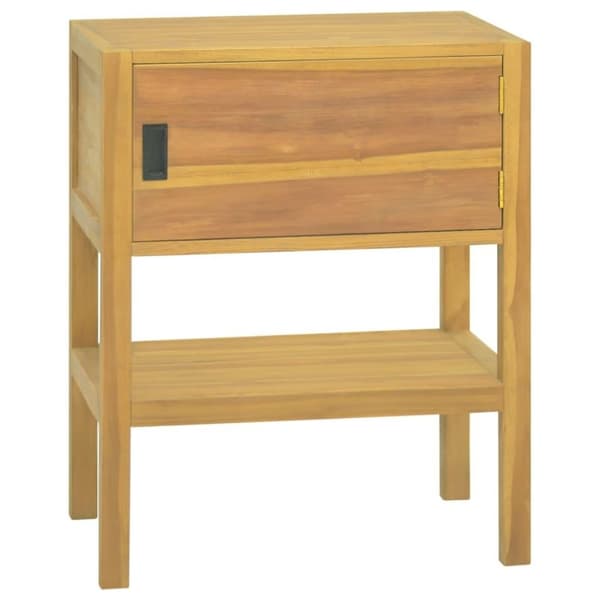 vidaXL badeværelsesskab 60x40x75 cm massivt teaktræ