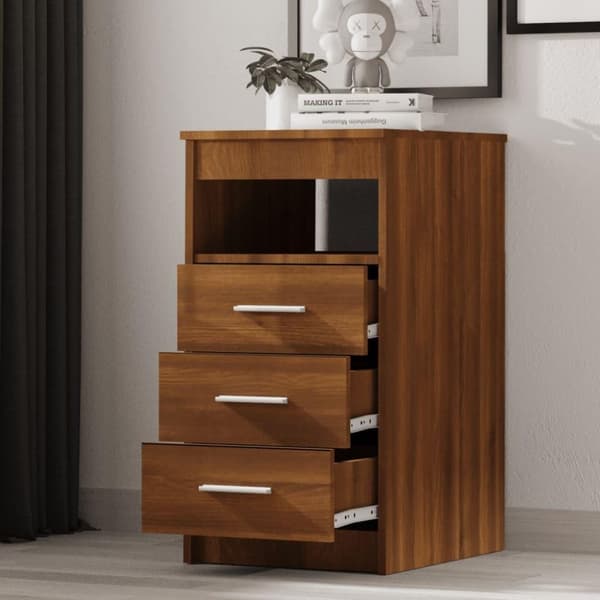 vidaXL Laatikosto ruskea tammi 40x50x76 cm tekninen puu