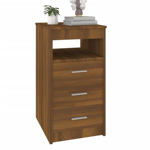 vidaXL Laatikosto ruskea tammi 40x50x76 cm tekninen puu