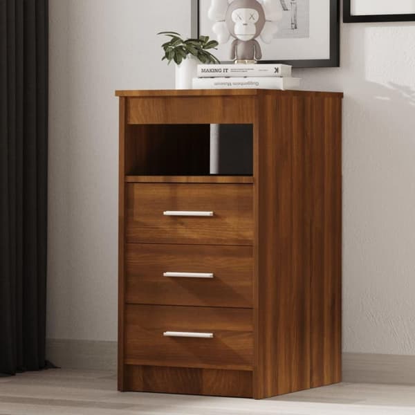 vidaXL Laatikosto ruskea tammi 40x50x76 cm tekninen puu