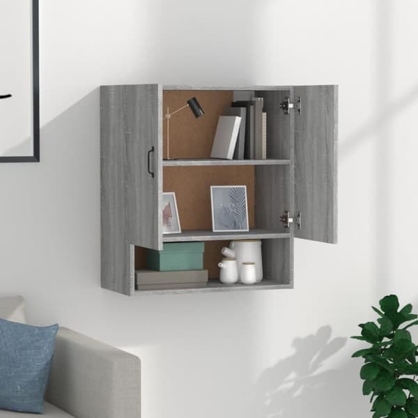vidaXL vægskab 60x31x70 cm konstrueret træ grå sonoma-eg