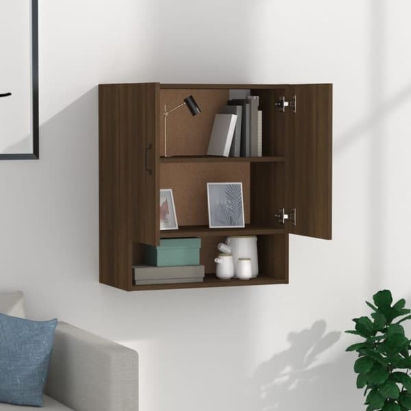 vidaXL Seinäkaappi ruskea tammi 60x31x70 cm tekninen puu