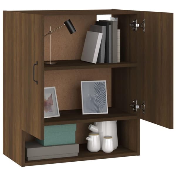 vidaXL Seinäkaappi ruskea tammi 60x31x70 cm tekninen puu