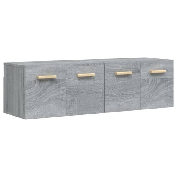 vidaXL Seinäkaapit 2 kpl harmaa Sonoma 60x36,5x35 cm tekninen puu