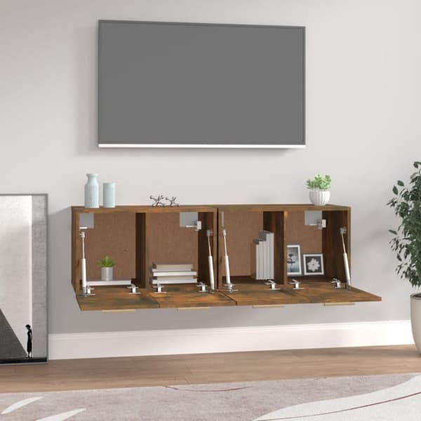 vidaXL vægskabe 2 stk. 60x36,5x35 cm konstrueret træ sonoma-eg