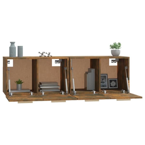 vidaXL vægskabe 2 stk. 60x36,5x35 cm konstrueret træ sonoma-eg