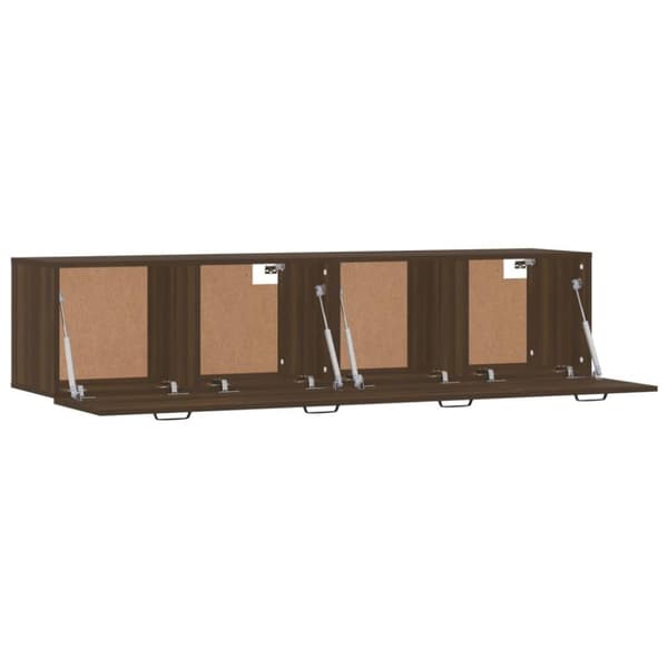 vidaXL vægskabe 2 stk. 60x36,5x35 cm konstrueret træ brun egetræ