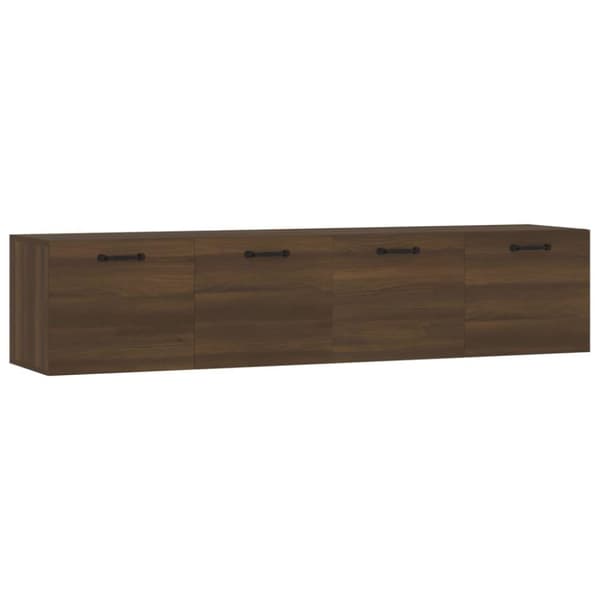 vidaXL vægskabe 2 stk. 60x36,5x35 cm konstrueret træ brun egetræ