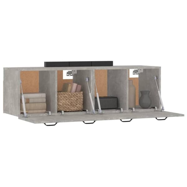 vidaXL vægskabe 2 stk. 80x35x36,5 cm konstrueret træ betongrå