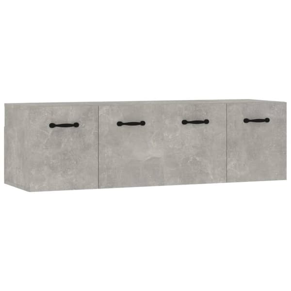 vidaXL vægskabe 2 stk. 80x35x36,5 cm konstrueret træ betongrå