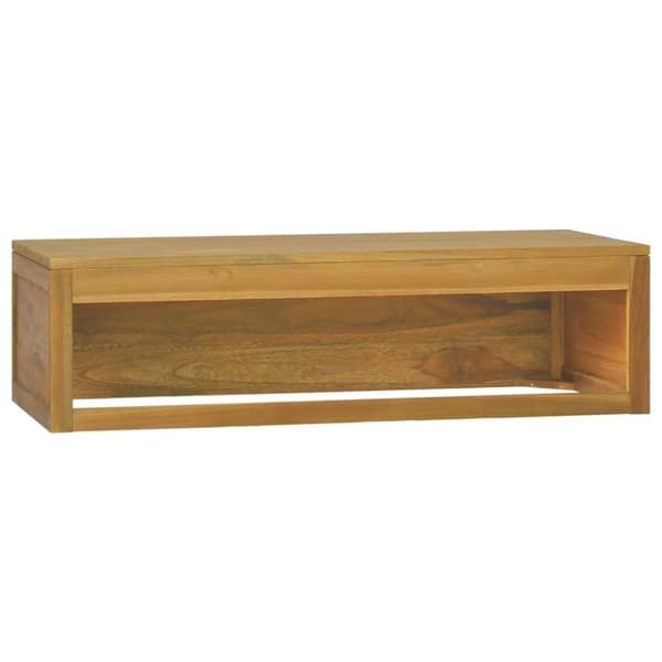 vidaXL Veggmontert baderomsskap 110x45x30 cm heltre teak