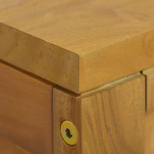 vidaXL Veggmontert baderomsskap 110x45x30 cm heltre teak