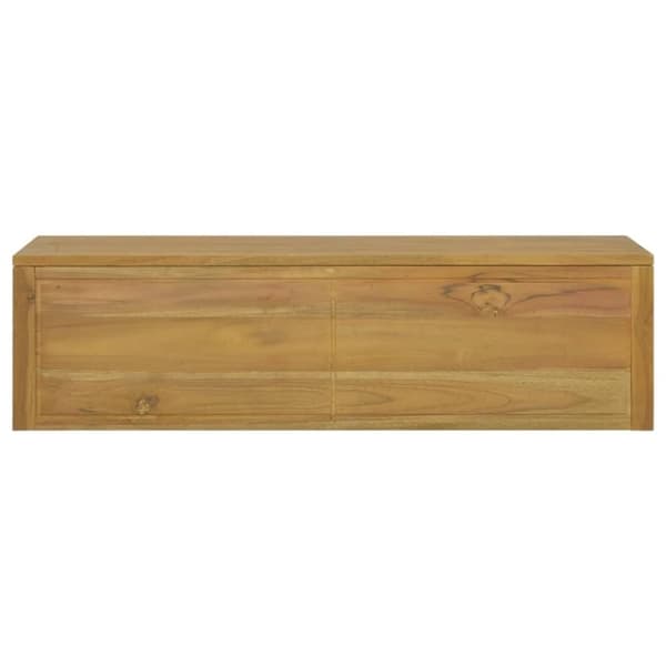 vidaXL Veggmontert baderomsskap 110x45x30 cm heltre teak