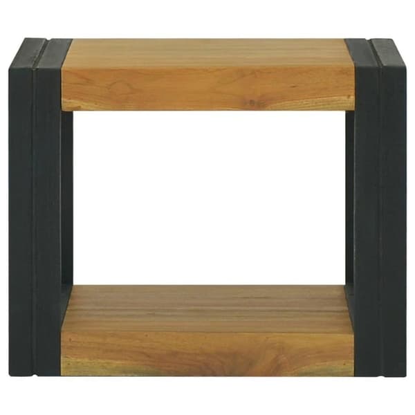 vidaXL Väggmonterat badrumsskåp 45x45x35 cm massiv teak