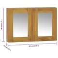 Miniatyrbild 8 av 9: vidaXL Spegelskåp 60x10x40 cm massiv teak