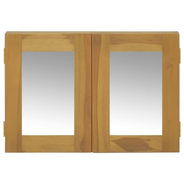 vidaXL Spegelskåp 60x10x40 cm massiv teak