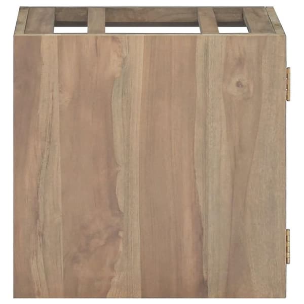 vidaXL Väggmonterat badrumsskåp 46x25,5x40 cm massivt teakträ