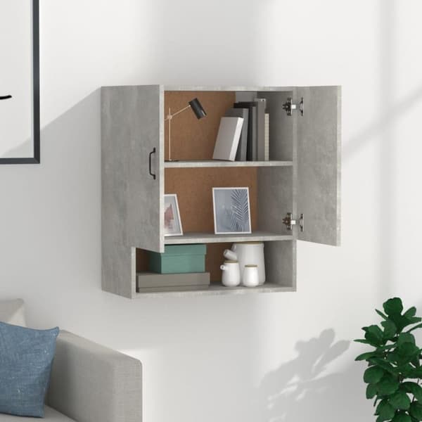 vidaXL Veggskap betonggrå 60x31x70 cm konstruert tre