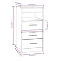 Miniatyrbilde 7 av 10: vidaXL Kommode grå sonoma 40x50x76 cm konstruert tre