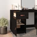 Miniatyrbilde 3 av 11: vidaXL Skap til skrivebord svart 40x50x75 cm heltre furu