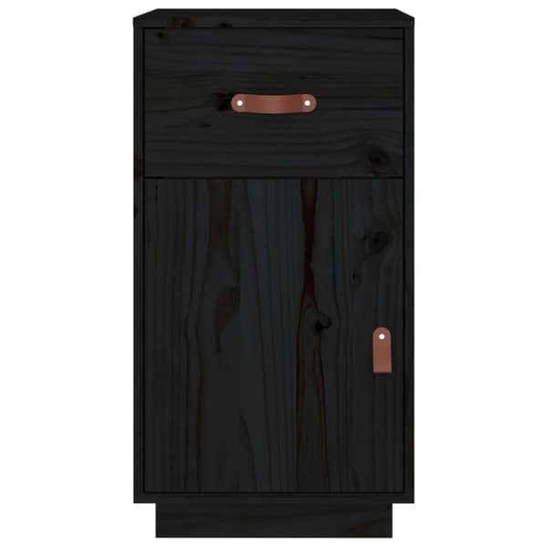 vidaXL Skap til skrivebord svart 40x50x75 cm heltre furu
