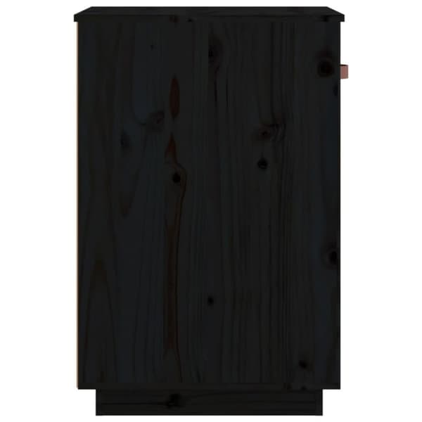 vidaXL Skap til skrivebord svart 40x50x75 cm heltre furu