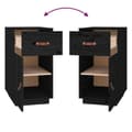 Miniatyrbilde 9 av 11: vidaXL Skap til skrivebord svart 40x50x75 cm heltre furu