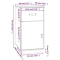 Miniatyrbilde 11 av 11: vidaXL Skap til skrivebord svart 40x50x75 cm heltre furu