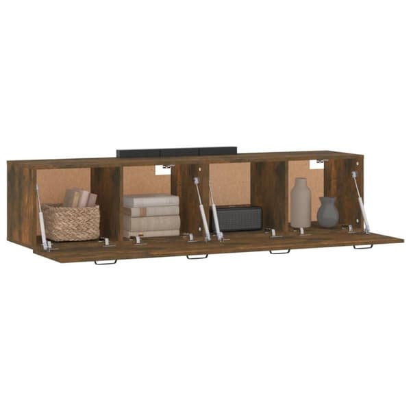 vidaXL Veggskap 2 stk røkt eik 60x36,5x35 cm konstruert tre