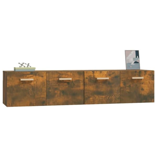 vidaXL Veggskap 2 stk røkt eik 80x35x36,5 cm konstruert tre