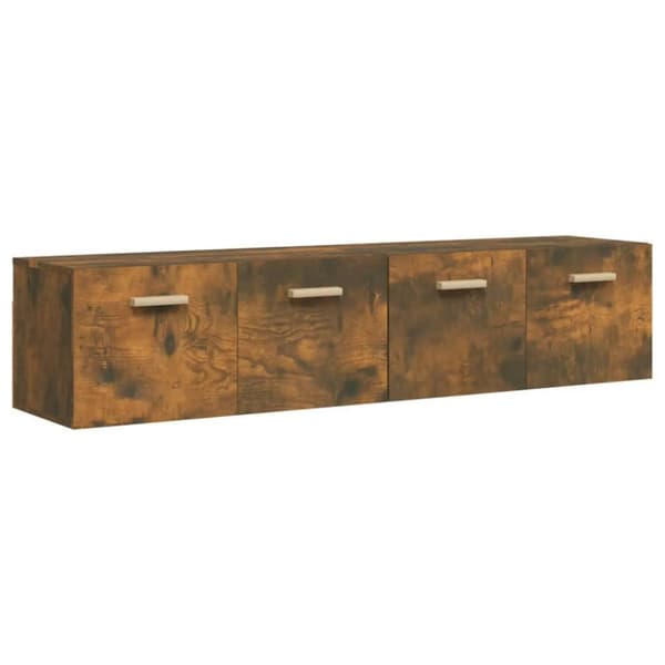 vidaXL Veggskap 2 stk røkt eik 80x35x36,5 cm konstruert tre