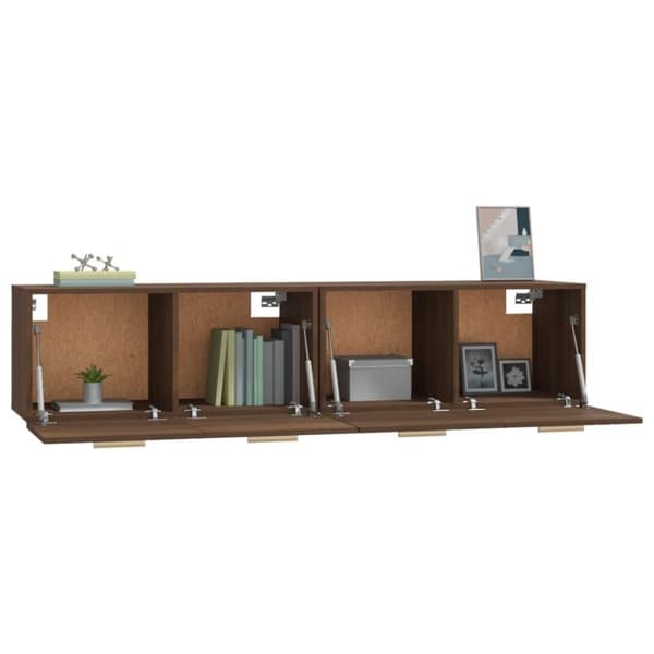 vidaXL Veggskap 2 stk brun eik 80x35x36,5 cm konstruert tre