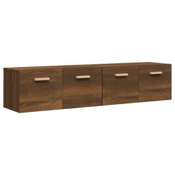 vidaXL Veggskap 2 stk brun eik 80x35x36,5 cm konstruert tre