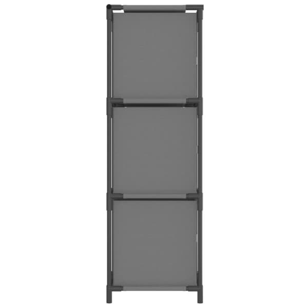 vidaXL opbevaringsskab med 3 stofkurve 34x34x101 cm stål grå