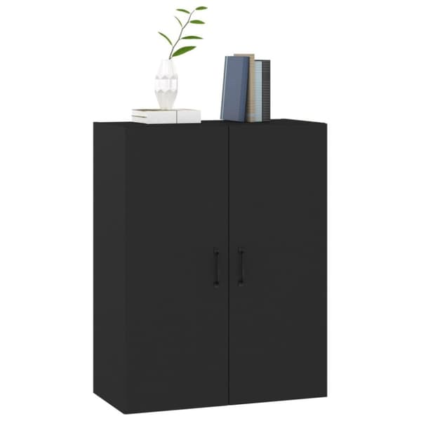 vidaXL vægskab 69,5x34x90 cm konstrueret træ sort