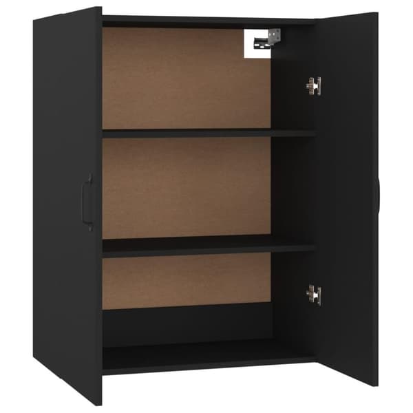 vidaXL vægskab 69,5x34x90 cm konstrueret træ sort