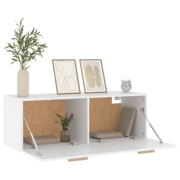 vidaXL vægskab 100x36,5x35 cm konstrueret træ hvid
