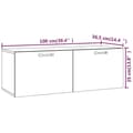 Miniatyrbillede 9 af 10: vidaXL vægskab 100x36,5x35 cm konstrueret træ hvid