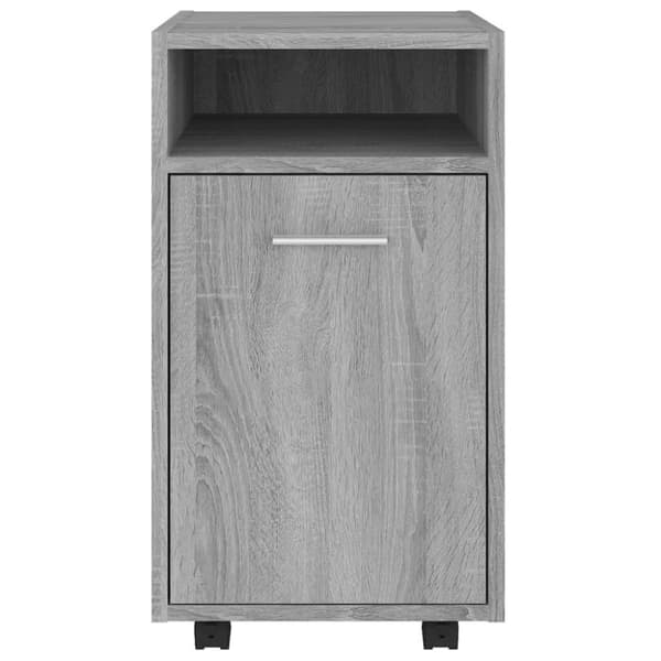 vidaXL skab med hjul 33x38x60 cm konstrueret træ grå sonoma-eg