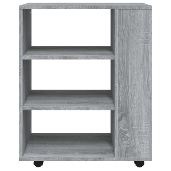 vidaXL skab med hjul 60x35x75 cm konstrueret træ grå sonoma-eg